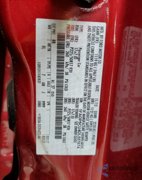 2013 Ford C-Max Premium z USA, uszkodzony, nr VIN 1FADP5CU4DL557674